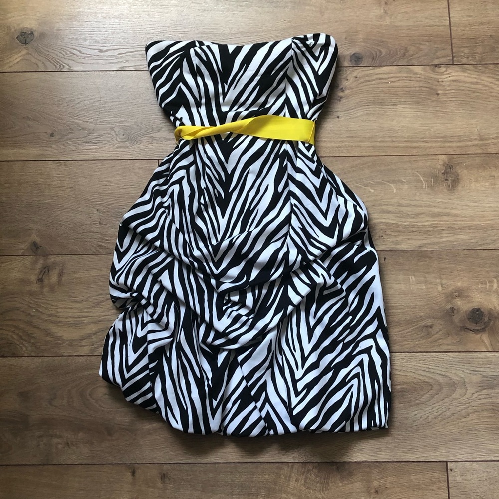 Zebra print Short Cocktail dress